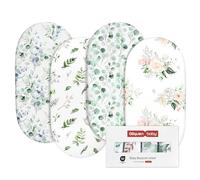GLLQUEN BABY Lenzuolo con angoli elasticizzati per lettino 4 pezzi, coprimaterasso per seggiolone, Oeko-tex100 per culla di vimini, carrozzina, lenzuolo con angoli elasticizzati per neonato