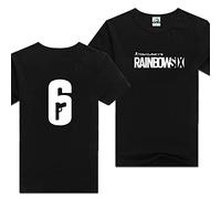 GLLUSA T-Shirt Classiche da Uomo Maglia da Ciclismo per Rainbow Six Siege Quick Dry Tee Top Vestiti Girocollo Stampa Mezza Manica Tinta Unita Polo Abbigliamento-Yellow||XS