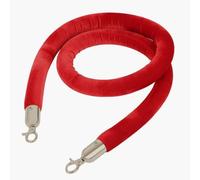 GLMGBP Barriera di Sicurezza in Corda di Velluto Rosso con Bottoni Automatici Lucidi - Corde e Pali per Coda da 3 Piedi, Elegante barriera di Sicurezza per Il Controllo delle Code Durante Gli Event