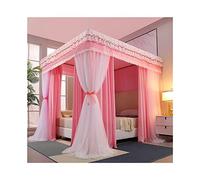 GLMGBP Tenda per Letto a baldacchino per Camera da Letto, 1,8 m/6 Piedi, Tenda Oscurante Antipolvere per Letto a baldacchino, Doppia zanzariera con staffe in Acciaio Inossidabile (Colore : Style 1,