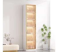 GLMGBP Vetrina per curiosità, mobiletto Decorativo con Ante in Vetro, Ripiani angolari per vetrine, libreria Alta, Organizer per Giocattoli da Collezione di Grande capacità, vetrine Trasparenti PE