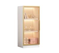 GLMGBP Vetrina per curiosità, mobiletto Decorativo con Ante in Vetro, Ripiani angolari per vetrine, libreria Alta, Organizer per Giocattoli da Collezione di Grande capacità, vetrine Trasparenti PE