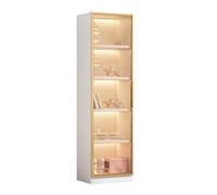 GLMGBP Vetrina per curiosità, mobiletto Decorativo con Ante in Vetro, Ripiani angolari per vetrine, libreria Alta, Organizer per Giocattoli da Collezione di Grande capacità, vetrine Trasparenti PE