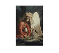 GLMHOK Poster religioso con Gesù Cristo nel dolore nel Getsemani, stampa decorativa su tela, 40 x 60 cm