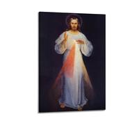GLMHOK Poster religioso su tela, motivo: Divina Misericordia, Cristo Gesù, opera d'arte, decorativa, 30 x 45 cm