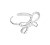 GLMOCM Anello con fiocco da donna Dainty Gold Bowknot Anelli rosa fiocco nastro anello promessa anelli per le donne, Metallo, Nessuna pietra preziosa