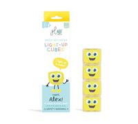 Glo Pals, Set 4 Cubi Luminosi Alex, Giochi da Bagnetto per Bambini da 3 Anni di Età, Aiuta lo Sviluppo Sensoriale e Cognitivo, con Illuminazione Automatica, Giallo