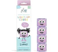 Glo Pals, Set 4 Cubi Luminosi Lumi, Giochi da Bagnetto per Bambini da 3 Anni di Età, Aiuta lo Sviluppo Sensoriale e Cognitivo, con Illuminazione Automatica, Viola