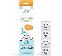 Glo Pals, Set 4 Cubi Luminosi Party Pal, Giochi da Bagnetto per Bambini da 3 Anni di Età, Aiuta lo Sviluppo Sensoriale e Cognitivo, con Illuminazione Automatica, Bianco