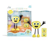 Glo Pals, Set Personaggio Alex con 2 Cubi Luminosi, Giochi da Bagnetto per Bambini da 3 Anni di Età, Aiuta lo Sviluppo Sensoriale e Cognitivo, con Illuminazione Automatica, Giallo