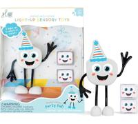 Glo Pals, Set Personaggio Party Pal con 2 Cubi Luminosi, Giochi da Bagnetto per Bambini da 3 Anni di età, Aiuta Lo Sviluppo Sensoriale e Cognitivo, con Illuminazione Automatica, Bianco