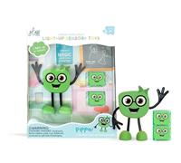 Glo Pals, Set Personaggio Pippa con 2 Cubi Luminosi, Giochi da Bagnetto per Bambini da 3 Anni di età, Aiuta Lo Sviluppo Sensoriale e Cognitivo, con Illuminazione Automatica, Verde