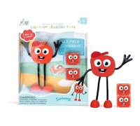 Glo Pals, Set Personaggio Sammy con 2 Cubi Luminosi, Giochi da Bagnetto per Bambini da 3 Anni di Età, Aiuta lo Sviluppo Sensoriale e Cognitivo, con Illuminazione Automatica, Rosso