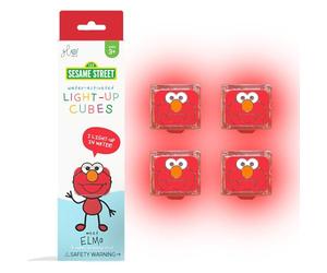 Glo Pals x Sesame Street Water-Activated Light-Up Cubes for Sensory Play (Elmo - Cubes Only)