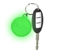 GLO-X Portachiavi che si illumina al buio, con scritta "Find Your Light Up Key Chain in the Dark - 12+ hours Glow Time" - Etichette ad energia solare con anello, Si illumina di verde al buio