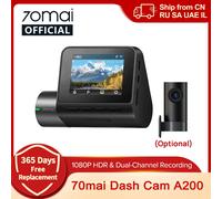 Global 70mai Dash Cam A200 Registrazione a doppio canale 1080P HDR 2 ''Schermo IPS 24 ore Monitor di parcheggio 70mai Car DVR A200 WIFI APP 130 ° FOV FOV