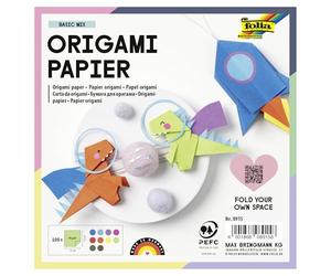 Global Art Folia Solid Origami Paper 6"X6" 100/Pkg-Assorted Colors