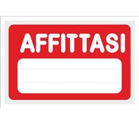 GLOBAL CARTELLO SEGNALETICO - AFFITTASI - Adesivo Extra Resistente, Pannello in Forex, Pannello In Alluminio (30X42 CM, Alluminio)