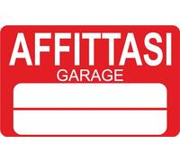 GLOBAL CARTELLO SEGNALETICO - AFFITTASI GARAGE - Adesivo Extra Resistente, Pannello in Forex, Pannello In Alluminio (20X31 CM, Alluminio)