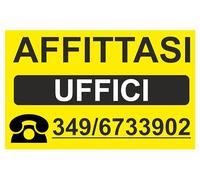 GLOBAL CARTELLO SEGNALETICO - AFFITTASI UFFICI - Adesivo Extra Resistente, Pannello in Forex, Pannello In Alluminio (20X31 CM, Plastica)