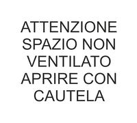 GLOBAL CARTELLO SEGNALETICO - ATTENZIONE SPAZIO NON VENTILATO APRIRE CON CAUTELA- Adesivo Extra Resistente, Pannello in Forex, Pannello In Alluminio (20X31 CM, Adesivi)