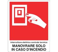 GLOBAL CARTELLO SEGNALETICO - INTERRUTTORE ELETTRICO CENTRALE TERMICA - Adesivo Extra Resistente, Pannello in Forex, Pannello In Alluminio (10x15 cm, Alluminio)