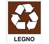 GLOBAL CARTELLO SEGNALETICO - LEGNO - RACCOLTA DIFFERENZIATA - Adesivo Extra Resistente, Pannello in Forex, Pannello In Alluminio (Pannello In Plastica, 30x42 cm)