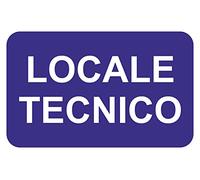 GLOBAL CARTELLO SEGNALETICO - LOCALE TECNICO - Adesivo Extra Resistente, Pannello in Forex, Pannello In Alluminio (20X31 CM, Alluminio)