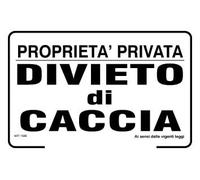GLOBAL CARTELLO SEGNALETICO - Proprietà privata divieto di caccia - Segnale Adesivo Resistente, Pannello in Forex, Pannello In Alluminio (Pannello In Alluminio, 10x15 cm)
