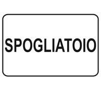 GLOBAL CARTELLO SEGNALETICO - spogliatoio - Adesivo Extra Resistente, Pannello in Forex, Pannello In Alluminio (Alluminio, 15x10 cm)