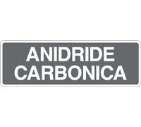 GLOBAL CARTELLO SEGNALETICO UNI - ANIDRIDE CARBONICA - SEGNALETICA PER BOMBOLE - Adesivo Extra Resistente, Pannello in Forex, Pannello In Alluminio (30x12 cm, Adesivo)