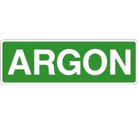 GLOBAL CARTELLO SEGNALETICO UNI - ARGON - SEGNALETICA PER BOMBOLE - Adesivo Extra Resistente, Pannello in Forex, Pannello In Alluminio (60x25 cm, Adesivo)