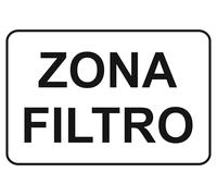 GLOBAL CARTELLO SEGNALETICO - zona filtro - Adesivo Extra Resistente, Pannello in Forex, Pannello In Alluminio (Plastica, 30x42 cm)