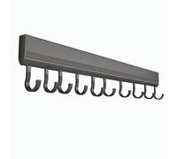 Global-Daily Portautensili da cucina a parete, portautensili con ganci scorrevoli, barra autoadesiva per appendere utensili (50 cm)