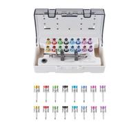 Global-Dental - Kit di chiavi dinamometriche universali per protesi, con cacciavite, valore regolabile di 10-70 Ncm, con 16 cacciaviti