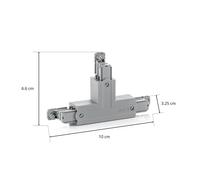 GLOBAL Giunto a T Noa conduttore interno destra, grigio 208-19170391