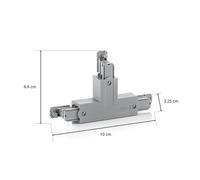 GLOBAL Giunto a T Noa conduttore interno sinistra, grigio Global