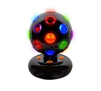 Global Gizmos 12,7 cm pollici a batteria LED rotante disco Ball. Plastica, nero