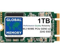 GLOBAL MEMORY 1TB M.2 2242 PCIe Gen3 x2 NVMe B+M KEY WWAN Solid State Drive (SSD) per LENOVO IDEAPAD 3 530S/THINKPAD V15 P52S X280 T470P T480S T480 T495 L490 T580