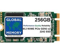 GLOBAL MEMORY 256 GB M.2 2242 PCIe Gen3 x2 NVMe B+M Key Solid State Drive (SSD) per Lenovo IdeaPad 3 530S / Thinkpad V15 P52S X280 T470P T480S T480 T495 L490 T5 80