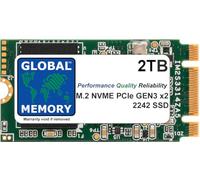 GLOBAL MEMORY 2TB M.2 2242 PCIe Gen3 x2 NVMe B+M KEY SOLID STATE DRIVE (SSD) PER PORTATILE/PC desktop/server/postazioni di lavoro/schede madri