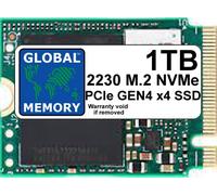 GLOBAL MEMORY Unità SSD M.2 2230 PCIe Gen4 x4 NVMe da 1 TB per Microsoft Surface 3/4 / Pro (X, 7+, 8, 9) / GO/STEAM DECK