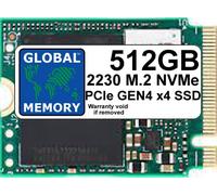 GLOBAL MEMORY Unità SSD M.2 2230 PCIe Gen4 x4 NVMe da 512 GB per laptop/desktop/PC/server/workstation/schede madri