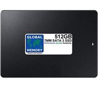 GLOBAL MEMORY Unità SSD SATA 3, 512 GB, 7 mm, 2,5", per MacBook Pro non retina (2011-2012)