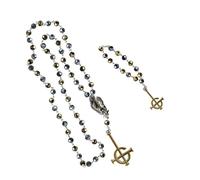 Global Merchandising Services Ghost - Rosario e bracciale Papa in oro e argento