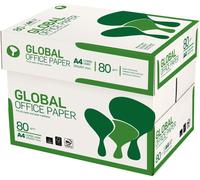 GLOBAL OFFICE PAPER Carta A4 per Stampante - 80Gr - Confezione Da 5 Risme Da 500
