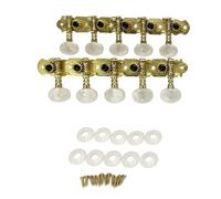 Global - Piastrina per chitarra a 5 pin, 10 corde, con apertura posteriore, per dispositivi uditivi e classici, in metallo, strumento per avvolgimento corde a doppio palo