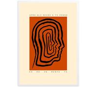 GLOBAL POSTER CON CORNICE - APRO GLI OCCHI E TI PENSO (21X30 CM, BIANCO)