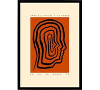 GLOBAL POSTER CON CORNICE - APRO GLI OCCHI E TI PENSO (21X30 CM, NERO)