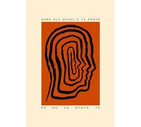 GLOBAL POSTER CON CORNICE - APRO GLI OCCHI E TI PENSO (30X40 CM, NERO)